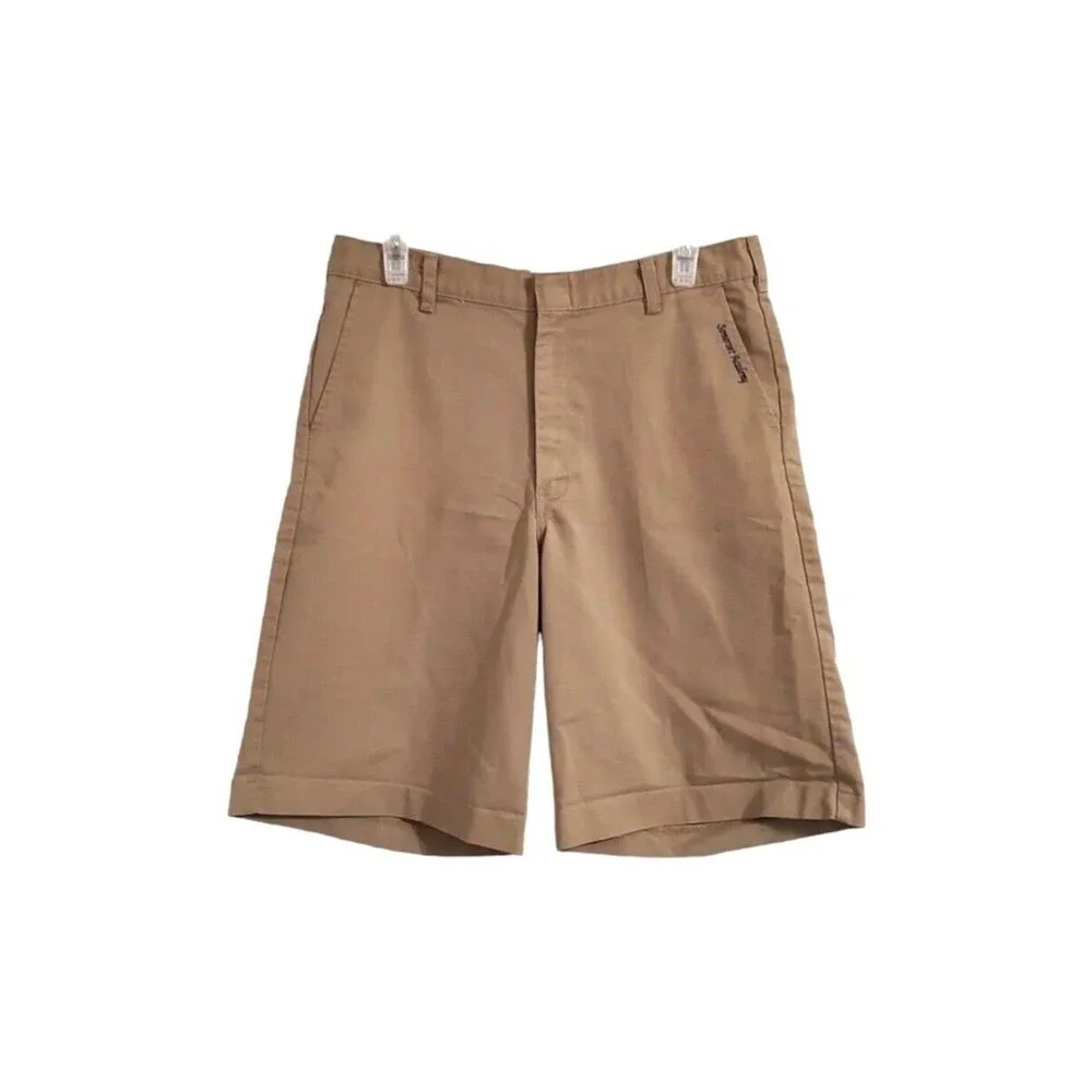 Dickies Boy Size 20H/31W Polyester Cotton Brown Tan Beige Khaki Summer Shorts